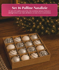 saint joy palline di natale set 16 pezzi assortiti a6 cm oro o argento ean 8050043128249