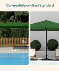 zendea ombrellone da giardino 3x3 regolabile con snodo inclinabile e carrucola ean 8015361595395