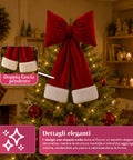 saint joy fiocco albero di natale in velluto rosso con doppia coda 2 misure ean 8050043128515