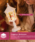 saint joy lampada natalizia con neve luci led e musica usb 2 colori ean 8050043128195