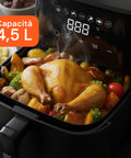wintem friggitrice ad aria 45l con display led touch e 7 programmi di cottura 1800w ean 8052286432213