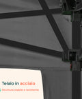 zendea gazebo 3x3mt per esterni con copertura impermeabile e telaio in acciaio ean 8015361713188