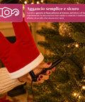saint joy babbo natale incastrato nellalbero con gambe animate e musica ean 8050043128041