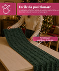 saint joy runner natalizio 33x180 cm con alberi in rilievo rosso o verde ean 8050043128317