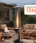 wintem stufa a gas da esterno a piramide con termostato regolabile 12kw ean 8052286432091