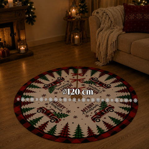 saint joy copri base albero di natale a120 cm in peluche 4 fantasie ean 8050043128331