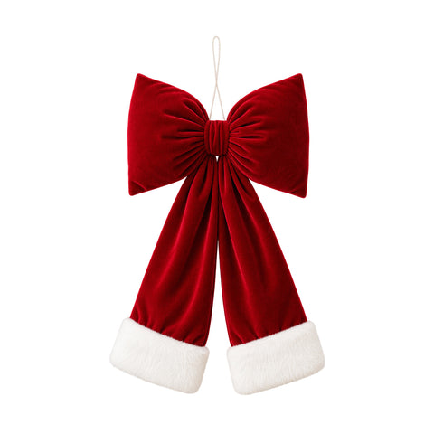 saint joy fiocco albero di natale in velluto rosso con doppia coda 2 misure ean 8050043128515