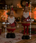 saint joy pupazzi natalizi set 3 con gambe regolabili tema scozzese o inglese ean 8050043128409