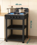 staylux cucina a gas da esterno con supporto e 2 ripiani acciaio potente e pratica ean 8055954980054