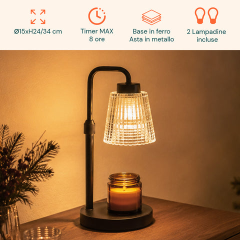 avilia home lampada scaldacandele con timer dimmerabile e altezza regolabile ean 8052879014871