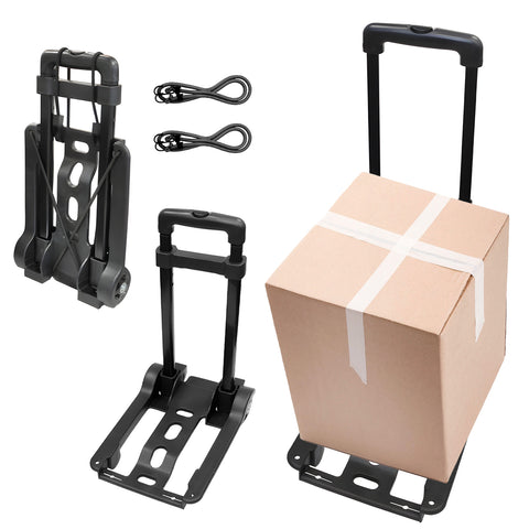Carrello Pieghevole Con Ruote In Nylon E Acciaio Max. 30kg Nero