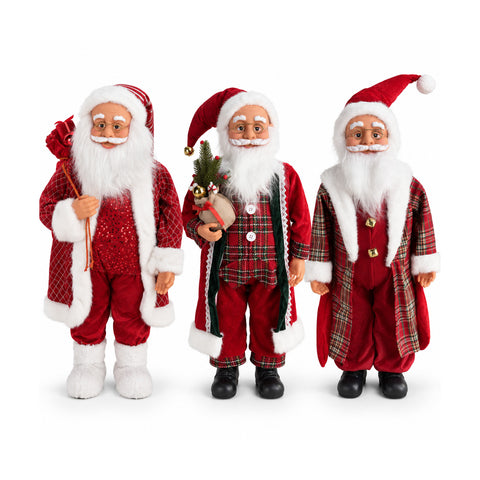 saint joy babbo natale con luci e musica statua natalizia decorativa 65 95 120 cm ornamento luminoso a batteria blind box ean 8056819080308