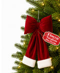 saint joy fiocco albero di natale in velluto rosso con doppia coda 2 misure ean 8050043128515
