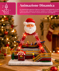 saint joy giostra natalizia luminosa santasail 27 cm con barca in movimento luci led e melodie natalizie selettore luci o luci e musica usb o batterie ean 8050043127747