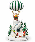 saint joy paesaggio natalizio con babbo natale in volo luci led e musica ean 8056819082067