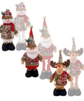 saint joy pupazzi natalizi set 3 con gambe regolabili tema scozzese o inglese ean 8050043128409