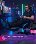 nexor sedia gaming reclinabile con poggiapiedi estraibile cuscino lombare e poggiatesta ean 8052879011771