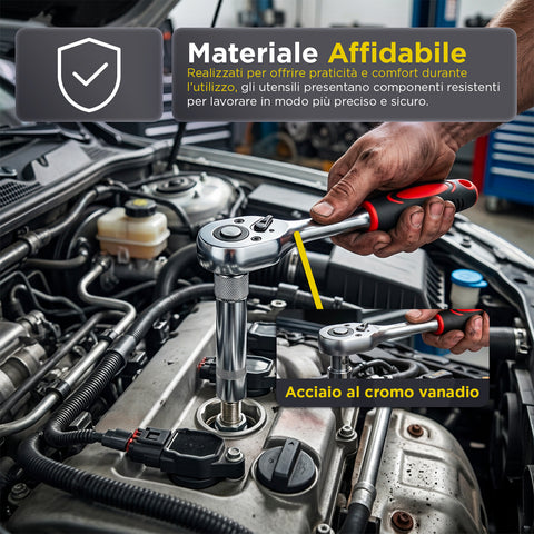 daimann set 94 attrezzi da lavoro in cromo vanadio con valigetta professionale per auto e moto ean 8056590070505