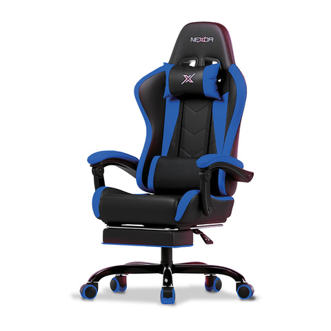 nexor sedia gaming reclinabile con poggiapiedi estraibile cuscino lombare e poggiatesta ean 8052879011771