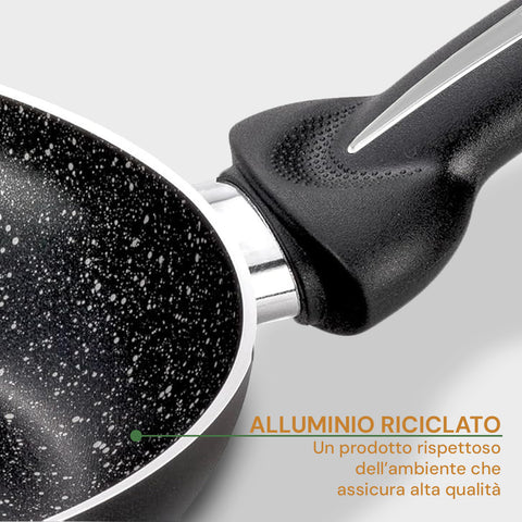 pensofal set 3 padelle antiaderenti 18 22 26 cm in alluminio per induzione e gas ean 8020173085798