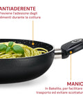 pensofal tegame 28cm antiaderente effetto pietra con minerali e fondo inox ean 8020173085156