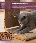 puppy lovers tiragraffi per gatti a forma di l altezza 68 cm graffiatoio in carta ondulata resistente e legno mdf design salvaspazio con gioco a pallina integrato ean 8054806950528