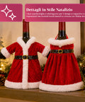 saint joy copri bottiglia natale set 2 pezzi cappotto e abito con cintura ean 8050043128423