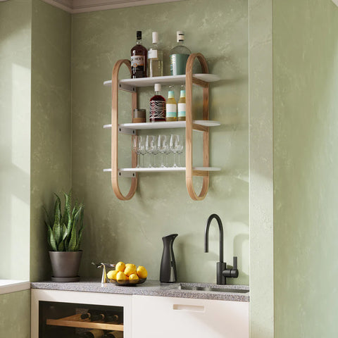 immagine-3-umbra-mensola-da-parete-3-ripiani-in-legno-bianco-ean-028295357784