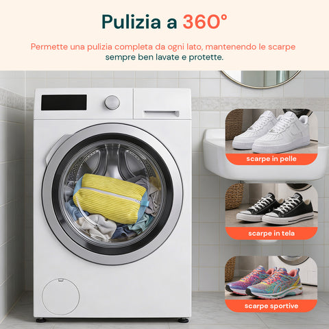 avilia home set 2 borse per lavatrice e asciugatrice in ciniglia per scarpe e capi delicati 30x20x15 cm protezione antigraffio con cerniera ean 8052879011184