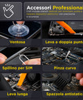 daimann kit 38 in 1 attrezzi riparazione elettronica di precisione in acciaio s2 con punte magnetiche ean 8056590070437
