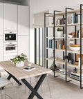 immagine-4-emuca-set-2-strutture-verticali-componi-scaffale-da-parete-in-acciaio-179x35cm-nero-ean-8432393275123