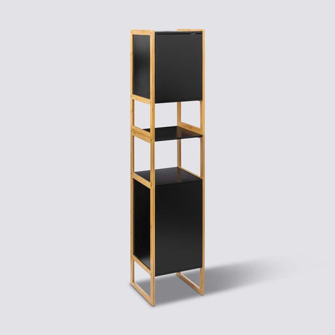 immagine-4-five-simply-smart-colonna-armadio-2-ante-da-bagno-33x33x170cm-nero-ean-3560232671272