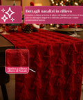 saint joy runner natalizio 33x180 cm con alberi in rilievo rosso o verde ean 8050043128317