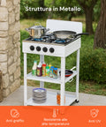 staylux cucina a gas da esterno con supporto e 2 ripiani acciaio potente e pratica ean 8055954980054