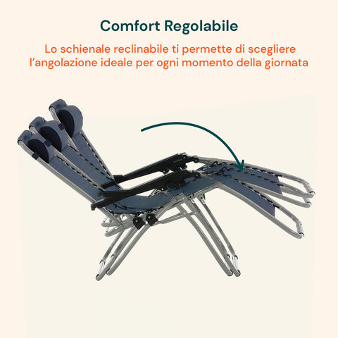 zendea sdraio da esterno richiudibile idrorepellente con struttura in acciaio ean 8015361455903