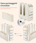 avilia home organizer porta capsule porta cialde 9 scomparti e 2 cassetti multiuso bianco ean 8052879011016
