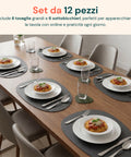 avilia home set 12 pezzi tovagliette americane e sottobicchieri reversibili in similpelle pvc impermeabile e antiscivolo 41x34 cm ean 8052879011221