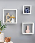 five simply smart set 3 mensole da parete a cubo tre dimensioni in mdf bianco ean 3560234489806