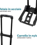 immagine-5-kombo-carrello-pieghevole-con-ruote-in-nylon-e-acciaio-max-30kg-nero-ean-8055384191877
