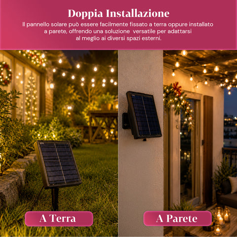 saint joy catena luminosa da esterno solare 15 m con 24 lampadine led g40 ean 8050043128577
