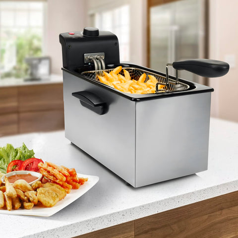tristar friggitrice 3l in acciaio inox 2000w con termostato 130 190c argento ean 8713016083739