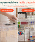 avilia home organizer per farmaci trasparente a 2 livelli con maniglia e chiusura a clip 8 scomparti superiori 235x17x135 cm ean 8052879011375