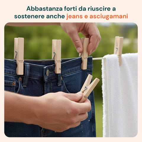 avilia home set 100 mollette in legno multiuso con molla in acciaio ean 8052879010712