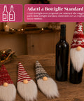 saint joy copribottiglia natalizio gnomi set 4 pezzi con cappello in lana ean 8050043127945