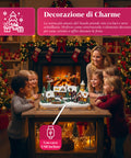 saint joy villaggio di natale animato frostvale con luci led musica e slitta in movimento ean 8050043127440