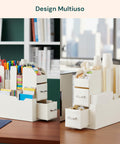 avilia home organizer porta capsule porta cialde 9 scomparti e 2 cassetti multiuso bianco ean 8052879011016