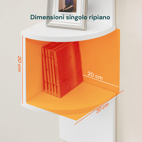 avilia home scaffale angolare bianco a 5 ripiani salvaspazio per casa ean 8052879010606