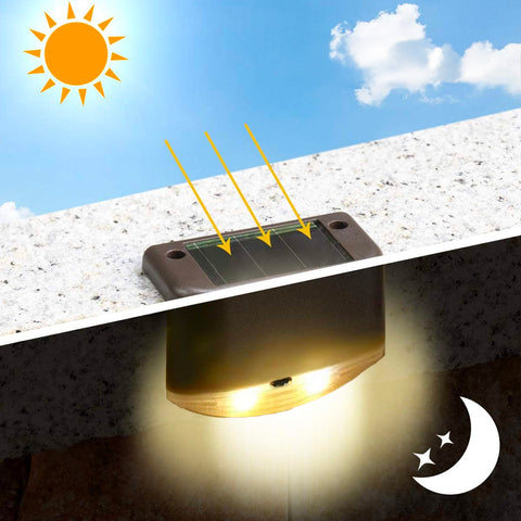 Set van 2 led-wandspots op zonne-energie, 0,07 W, 4000 K
