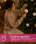 saint joy palline di natale set 12 pezzi a8 cm stile antico 2 colori ean 8050043128263