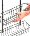immagine-7-zeller-pensile-da-porta-multiuso-5-ganci-e-2-cestini-in-metallo-ean-4003368187730